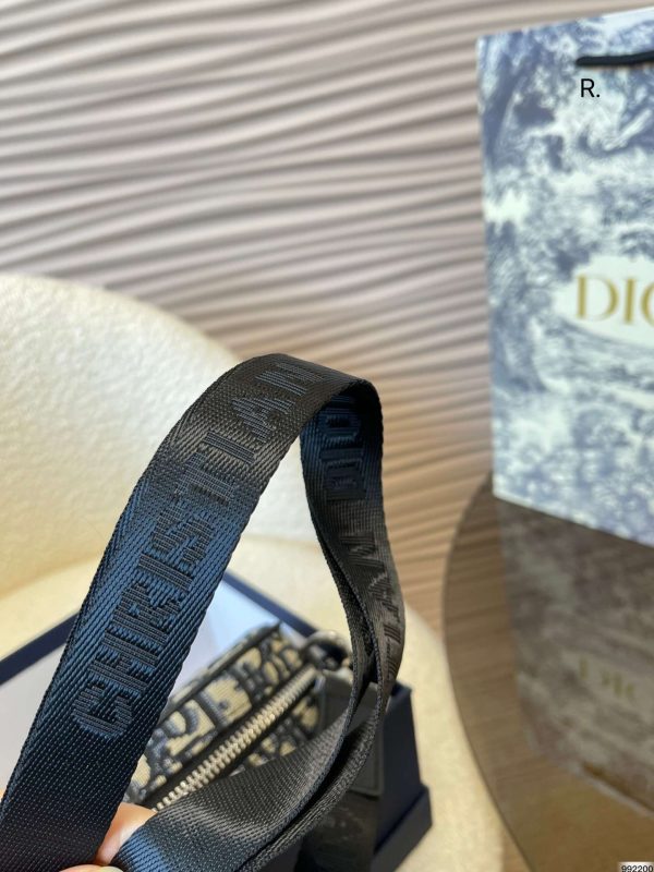 Dior Mini Safari Bag With Strap Black Dior Oblique Jacquard Men