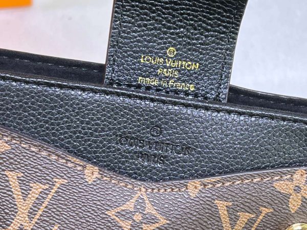 Louis Vuitton PALLAS Monogram Canvas Calf Leather Black