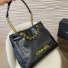 Chanel 22 Small Handbag Black Gold