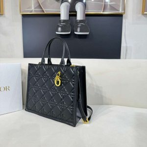 THE DIOR BOOK TOTE IN MACROCANNAGE LEATHER