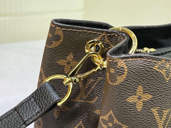 Louis Vuitton PALLAS Monogram Canvas Calf Leather Black