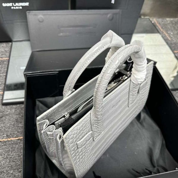 Saint Laurent GREY ‘Sac De Jour Nano’ shoulder bag