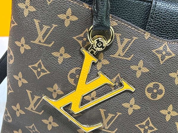 Louis Vuitton PALLAS Monogram Canvas Calf Leather Black