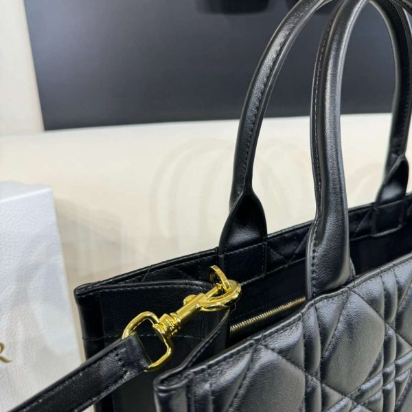THE DIOR BOOK TOTE IN MACROCANNAGE LEATHER