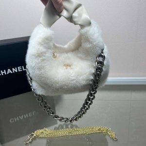 CHANEL Plush Designer Shoulder Top Handle Bag Crossbody Underarm Top Handle Bag For Women