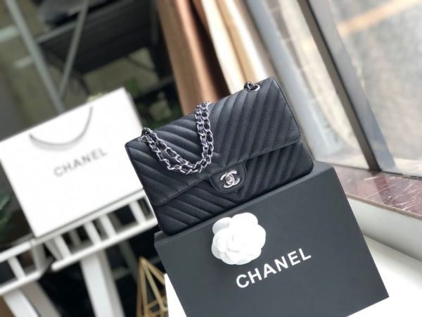 Chanel Chevron Classic Lamb Skin