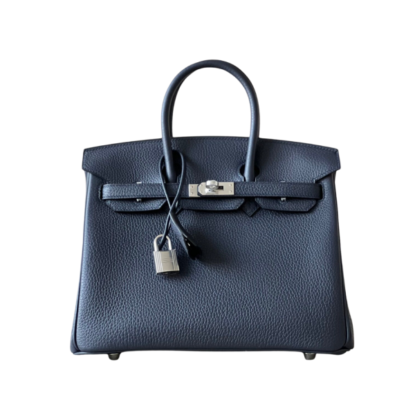 H BIRKIN 25 TOGO DARK BLUE  SILVER HARDWARE 25CM