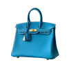 H BIRKIN 25 TOGO BLUE GOLD HARDWARE 25CM