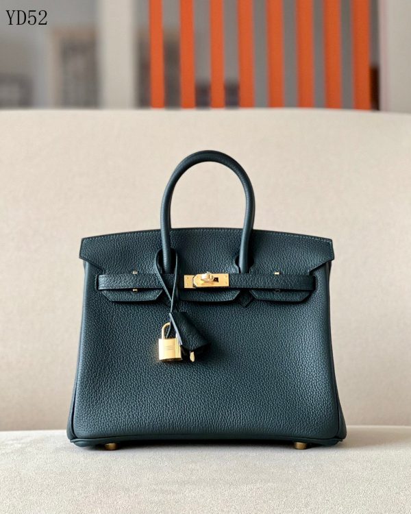 H BIRKIN 25 TOGO VERT CYPRESS GOLD HARDWARE 25CM