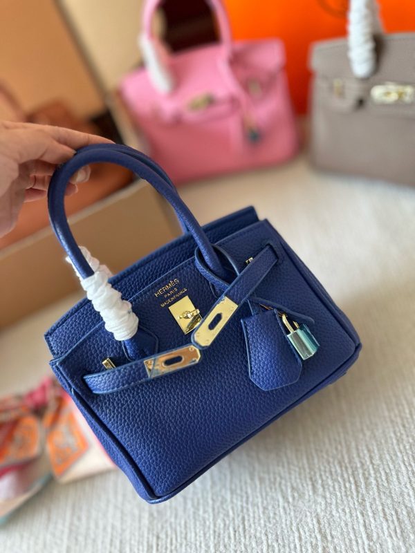 H BIRKIN 20 TOGO BLUE 20CM