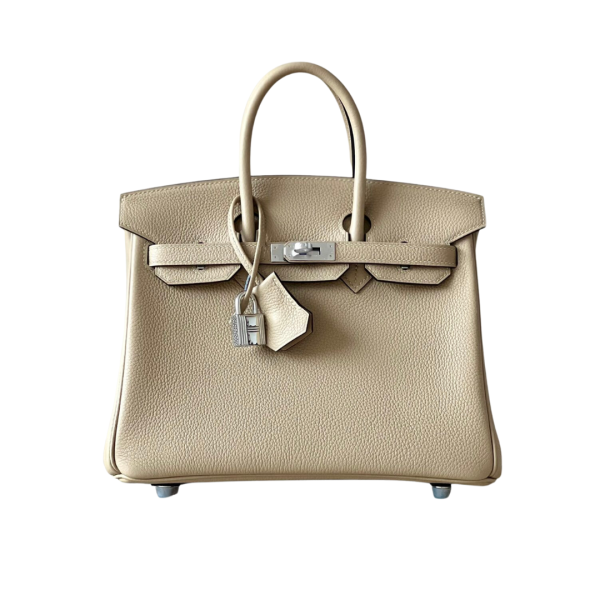 H BIRKIN 25 TOGO BEIGE SILVER HARDWARE 25CM