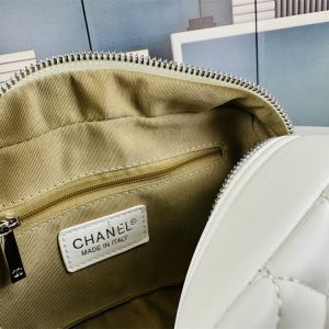 CHANEL Cambon line Shoulder Bag A25171 Bowling bag White lambskin Women