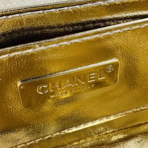 Chanel Mini Flap Bag & Star Coin Purse in Light Gold