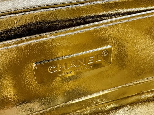 Chanel Mini Flap Bag & Star Coin Purse in Light Gold