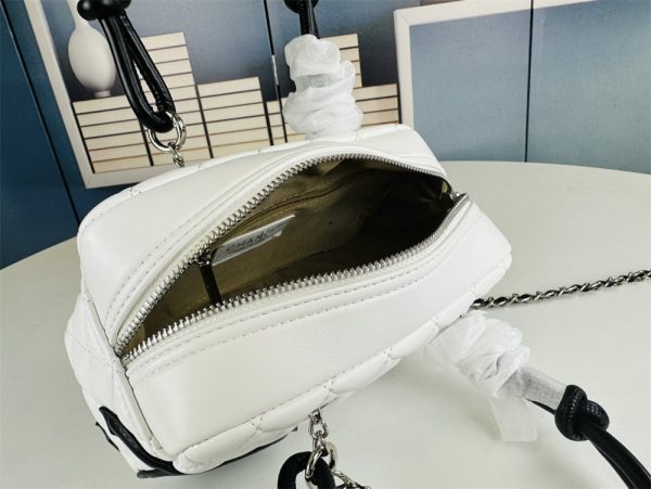 CHANEL Cambon line Shoulder Bag A25171 Bowling bag White lambskin Women