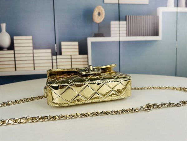 Chanel Mini Flap Bag & Star Coin Purse in Light Gold