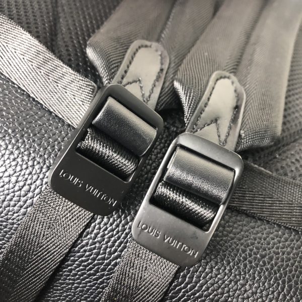 Louis Vuitton LV Unisex Christopher Slim Backpack Black Taurillon Cowhide Leather