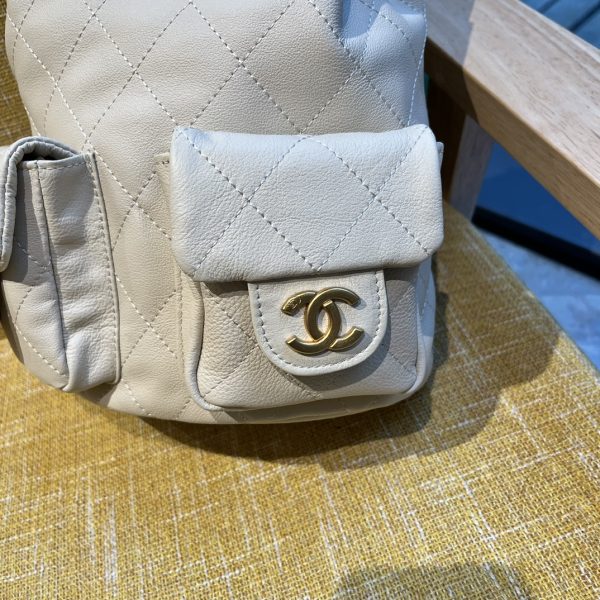 Chanel Small Backpack Grained Shiny Calfskin & Gold ‘Black’