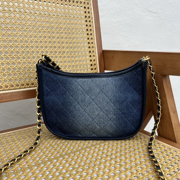 Chanel Small Messenger Bag in Washed Denim