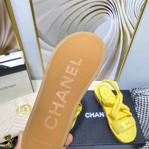 CHANEL Cord Quilted Sandals