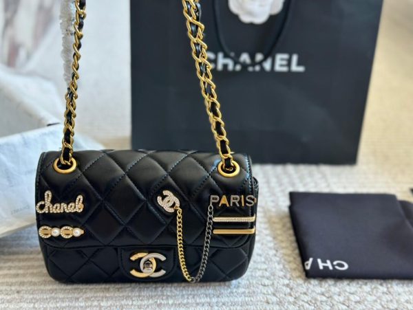 Chanel Mini Flap Bag ‘Gold Black’ New