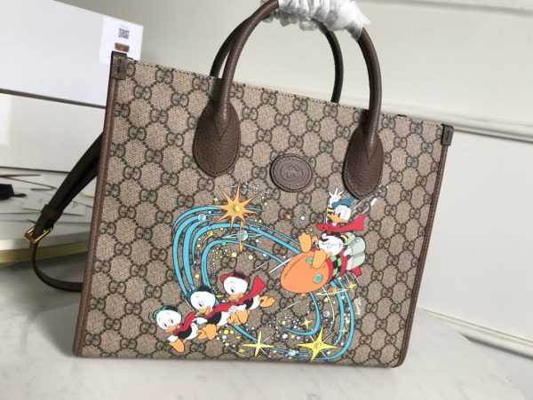 Gucci Beige Canvas Donald Duck Tote Bag