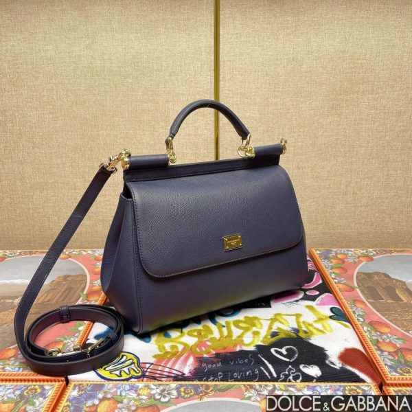 DG Small Dauphine Leather Sicily Bag