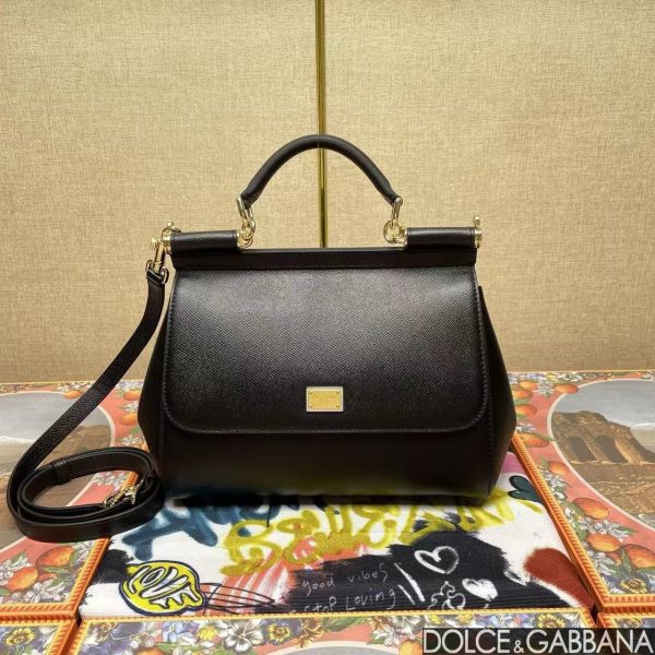 DG Small Dauphine Leather Sicily Bag