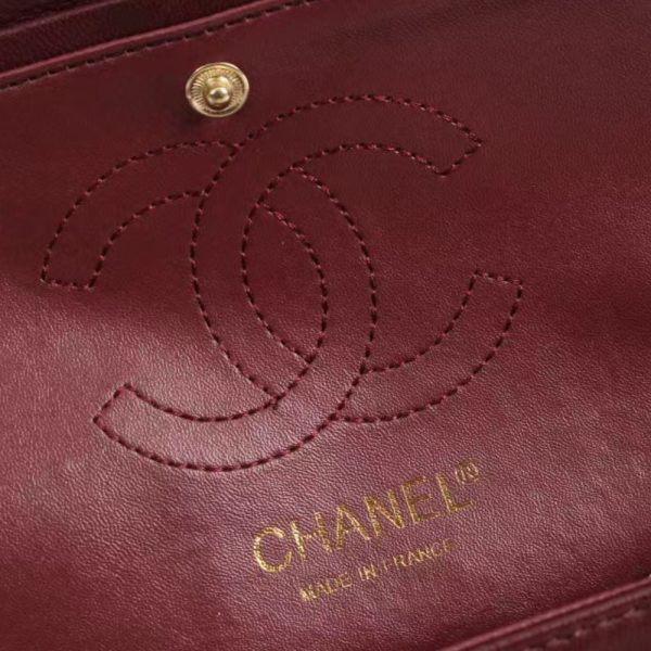 CHANEL CLASSIC HANDBAG LAMBSKIN RED 30CM