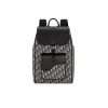 DIOR SADDLE BACKPACK OBLIQUE JACQUARD AND GRAINED CALFSKIN BLACK 40CM 1ADBA041YKS H27E