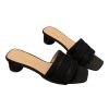 DIOR DWAY HEELED SLIDE DWAY HEELED SLIDE BLACK EMBROIDERED SATIN AND COTTON