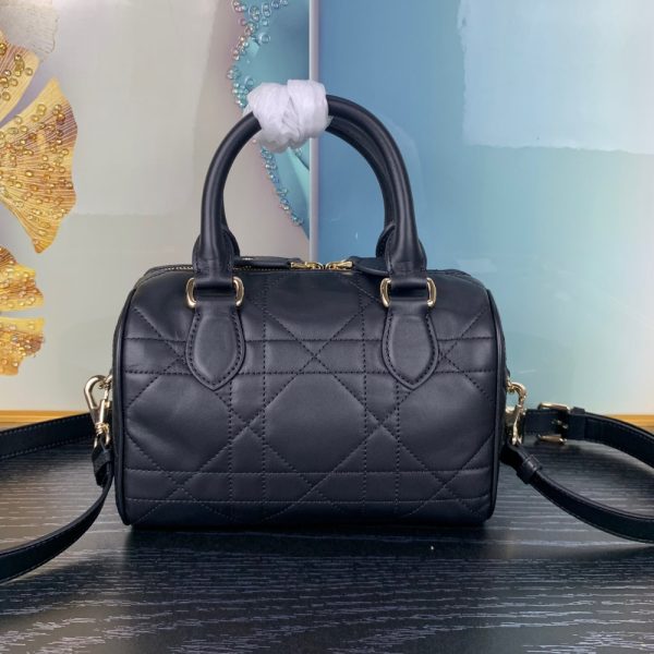 DIOR GROOVE 20 BAG MACROCANNAGE CALFSKIN BLACK 20CM M1364UBOL M900