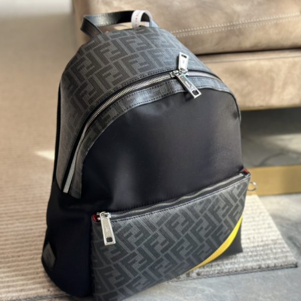 FENDI DIAGONAL FENDI DIAGONAL BACKPACK NYLON BLACK 35CM 7VZ042A9XTF17BJ