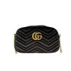 GUCCI MARMONT SMALL MATELASSE SHOULDER BAG BLACK 22CM