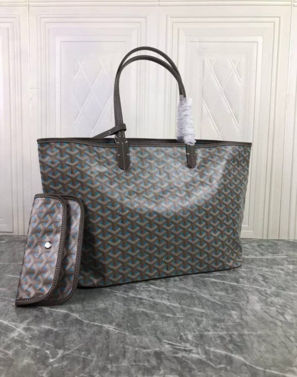 GOYARD SAINT LOUIS CLAIRE VOIE PM BAG BLUE KHAKI 34CM