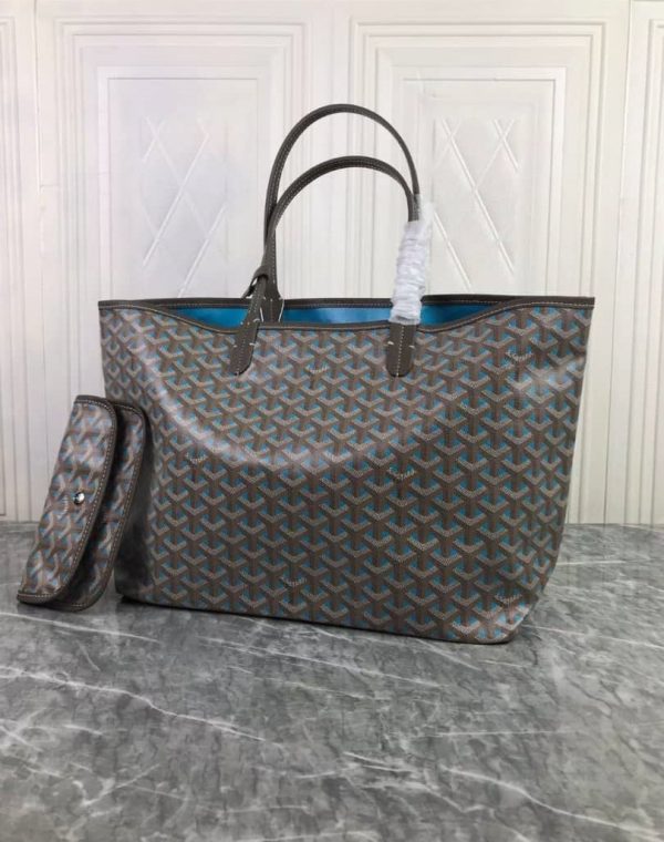 GOYARD SAINT LOUIS CLAIRE VOIE PM BAG BLUE KHAKI 34CM