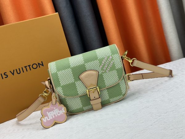 LOUIS VUITTON MONTSOURIS MESSENGER BAG GREEN 20CM N40665