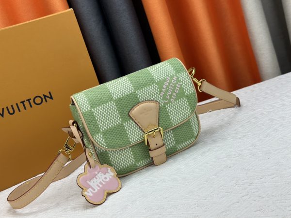 LOUIS VUITTON MONTSOURIS MESSENGER BAG GREEN 20CM N40665