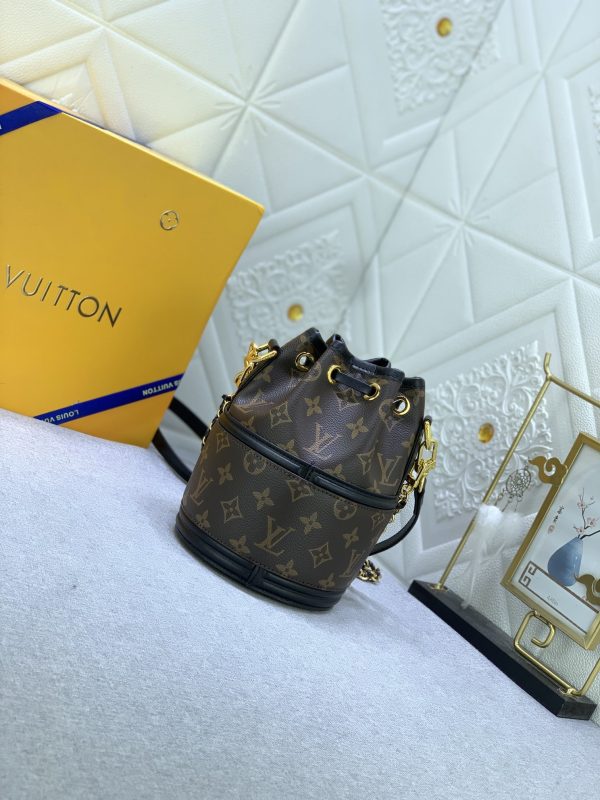 LOUIS VUITTON BUCKET MONOGRAM BAG BROWN 20CM