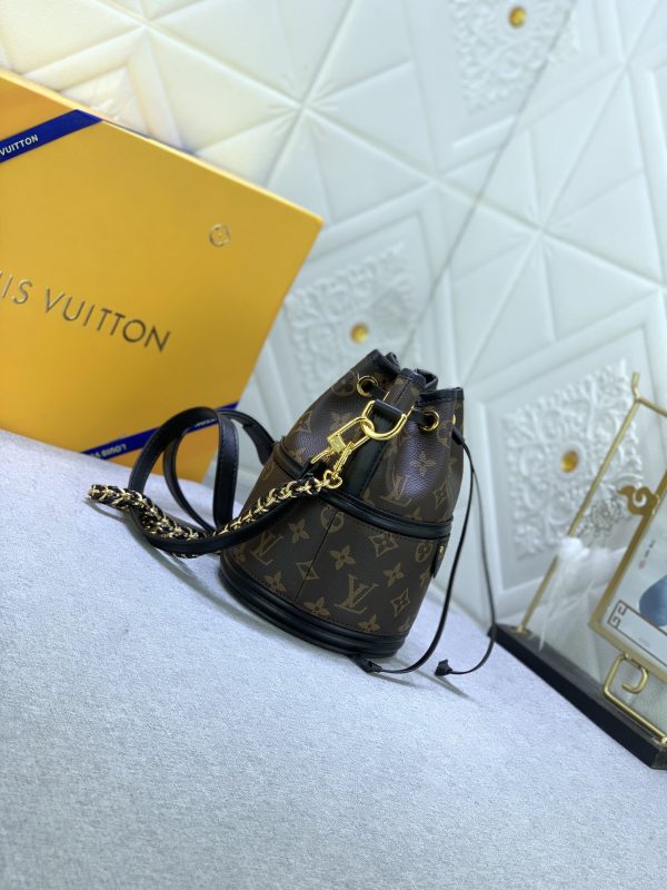 LOUIS VUITTON BUCKET MONOGRAM BAG BROWN 20CM