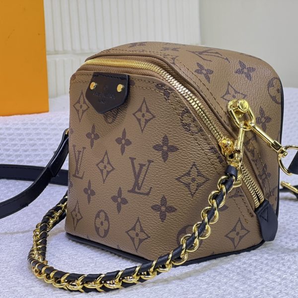 LOUIS VUITTON JUST IN CASE MONOGRAM REVERSE CANVAS LEATHER BROWN 13CM M47162