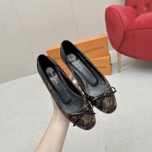 LOUIS VUITTON JOY BALLERINA FLATS MONOGRAM BROWN