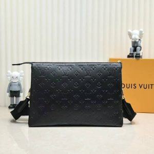 LOUIS VUITTON COUSSIN MM BAG BLACK 34CM