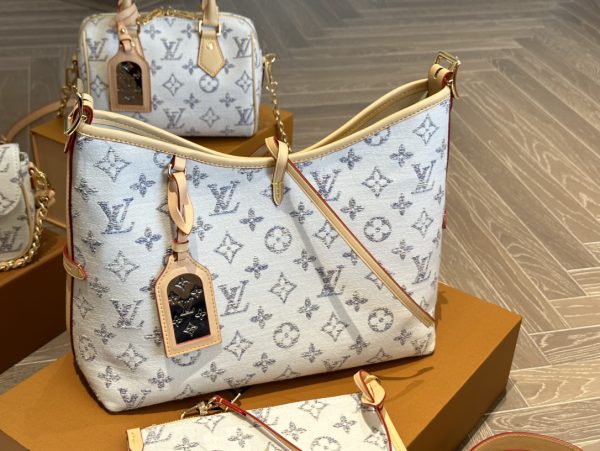 LOUIS VUITTON CARRYALL PM MULTICOLOR BEIGE 29CM M24707