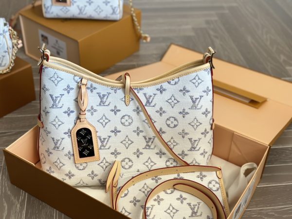 LOUIS VUITTON CARRYALL PM MULTICOLOR BEIGE 29CM M24707