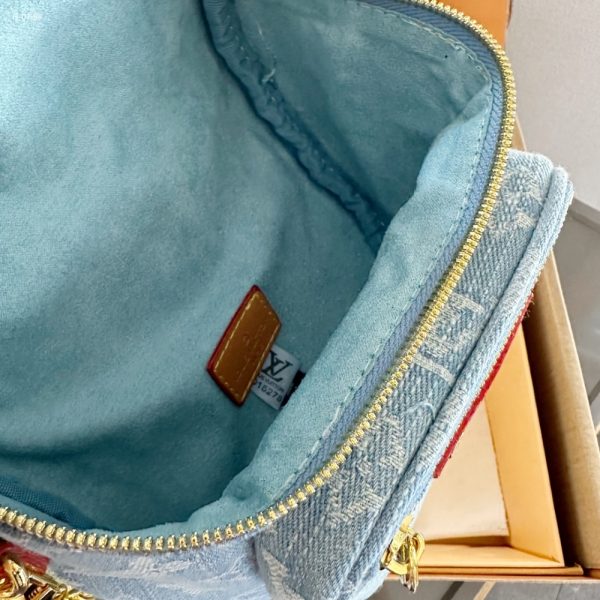 LOUIS VUITTON MINI BUMBAG MONOGRAM DENIM SKY BLUE 18CM M83353