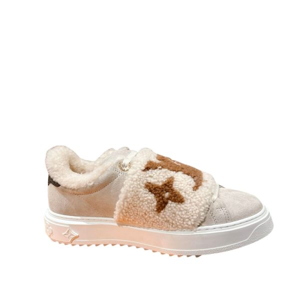 LOUIS VUITTON TIME OUT SNEAKER WHITE AND BROWN