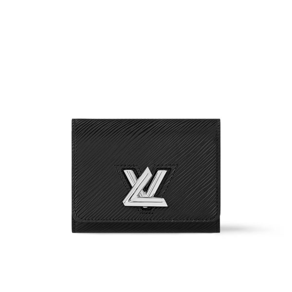 LOUIS VUITTON TWIST COMPACT WALLET BLACK 12CM M64414