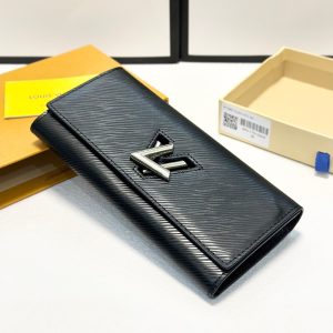 LOUIS VUITTON TWIST WALLET LEATHER BLACK 19CM M68309