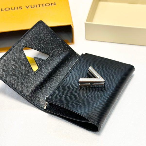 LOUIS VUITTON TWIST COMPACT WALLET BLACK 12CM M64414